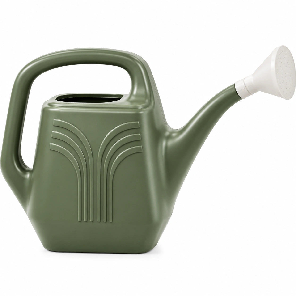 Arrosoir vert olive 10L avec pommeau amovible