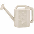Arrosoir beige 5L avec motif floral