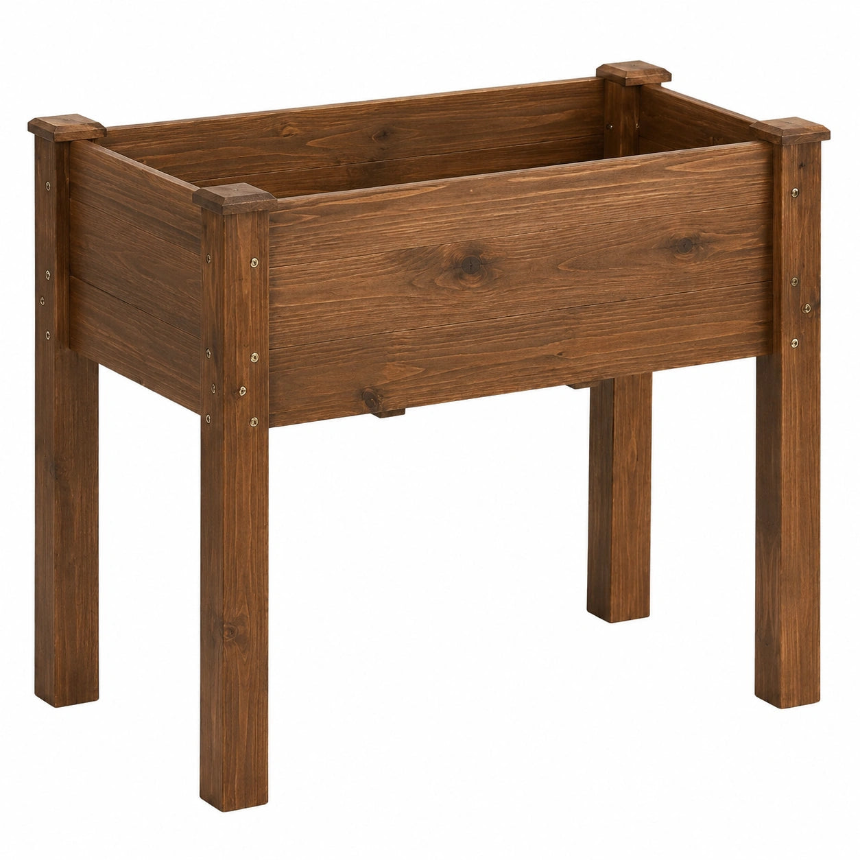 Jardinière Surélevée en Bois Brun pour Extérieur