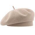 Béret classique en laine beige