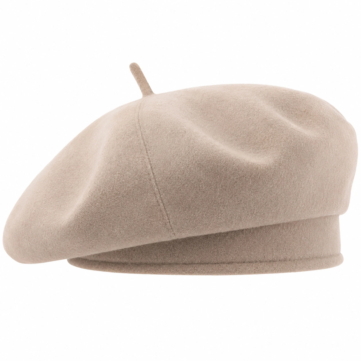 Béret classique en laine beige