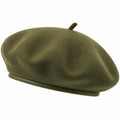 Béret élégant en couleur olive