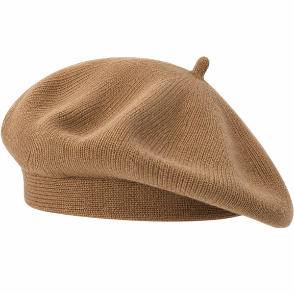 Béret Classique Unisexe Couleur Camel