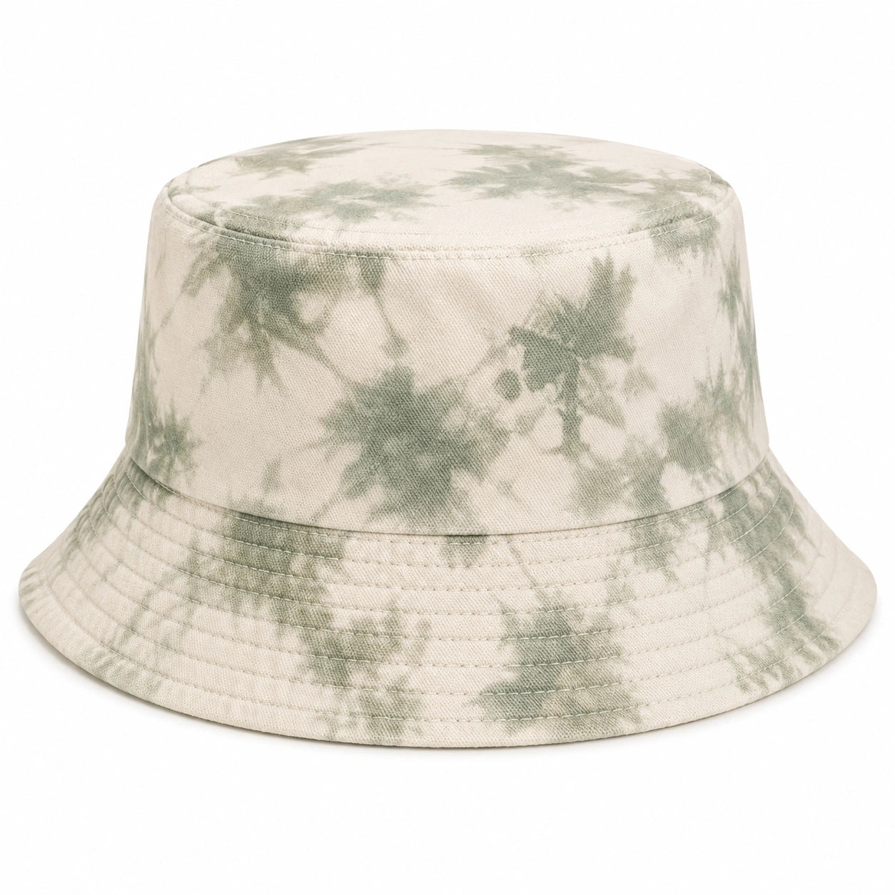Chapeau Bob Unisexe Vert Kaki Tie-Dye
