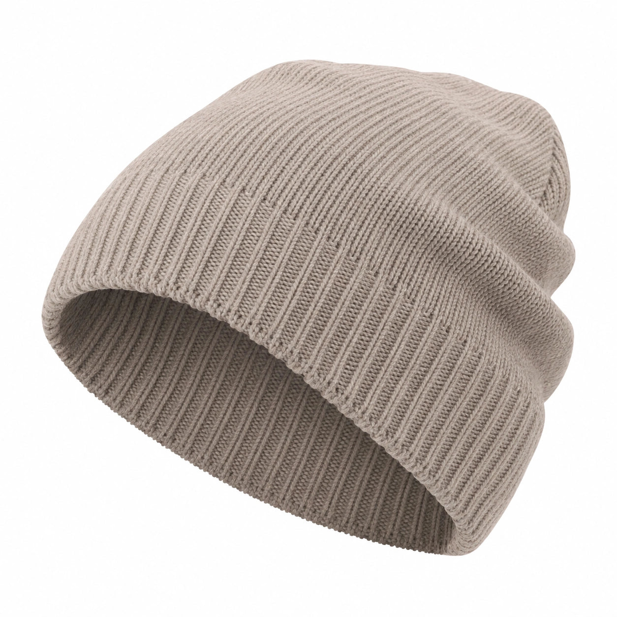 Bonnet tricoté unisexe beige