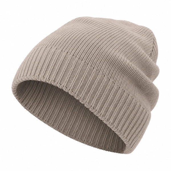 Bonnet tricoté unisexe beige