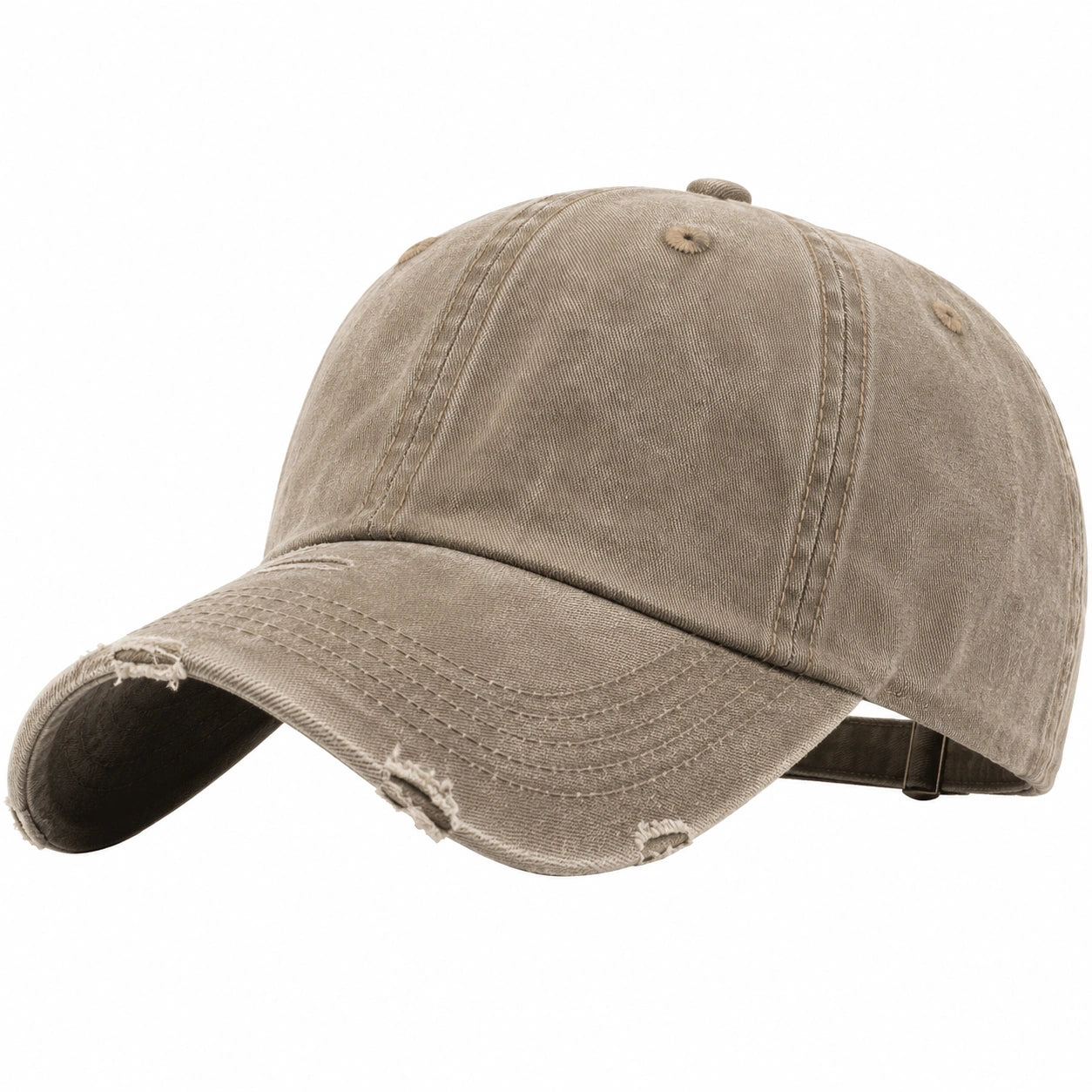 Casquette décontractée effet usé beige