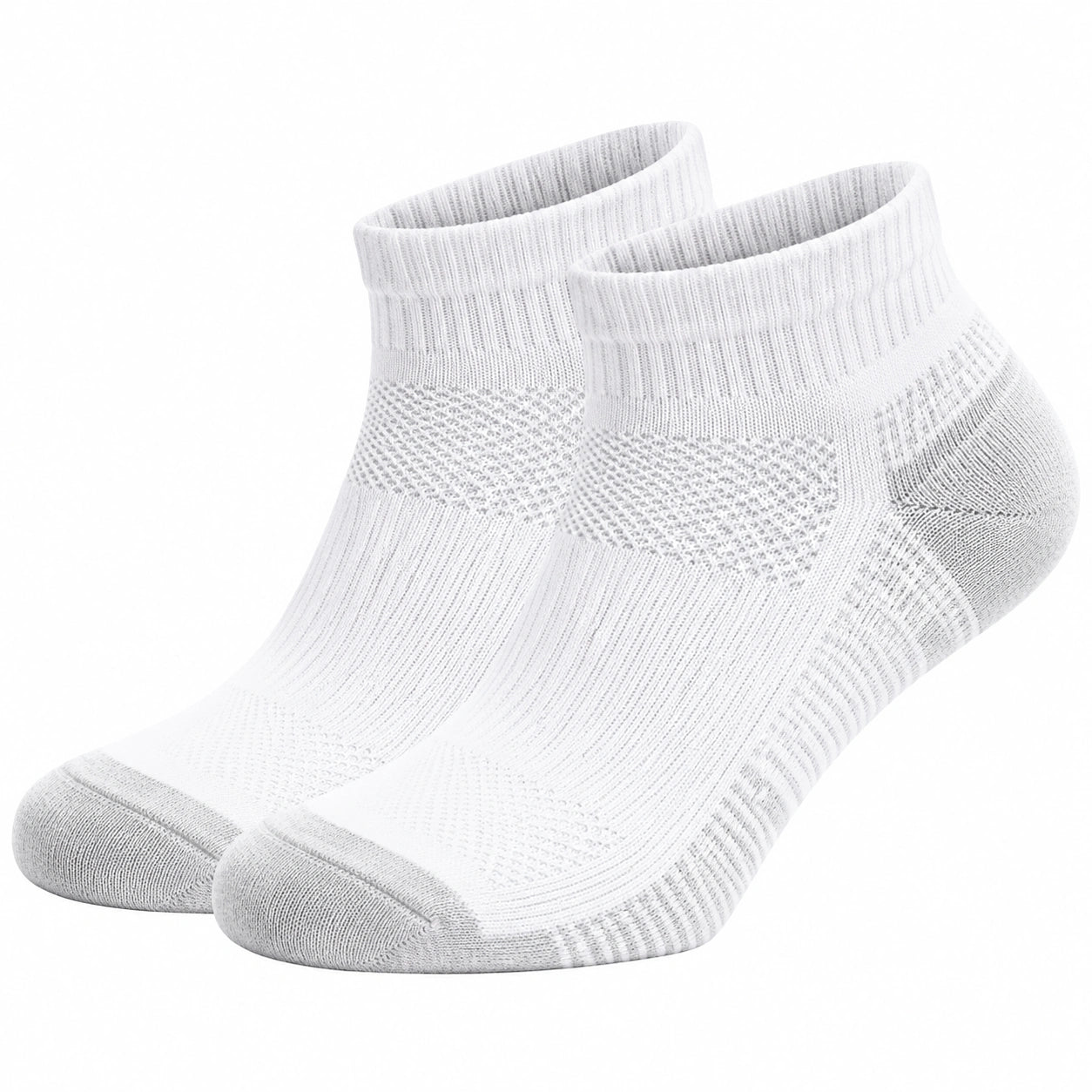 Chaussettes Courtes Blanc Gris Respirantes