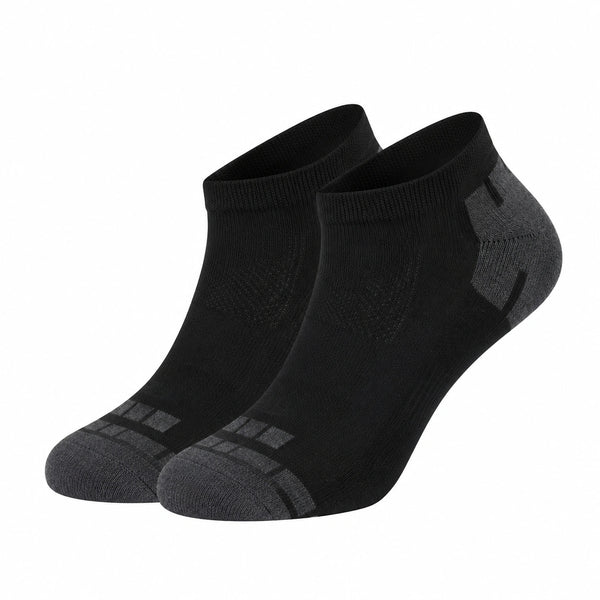 Chaussettes Basses Sport Noires et Grises Respirantes