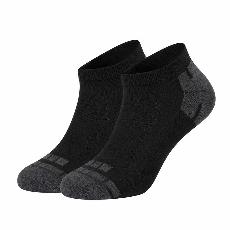 Chaussettes Basses Sport Noires et Grises Respirantes