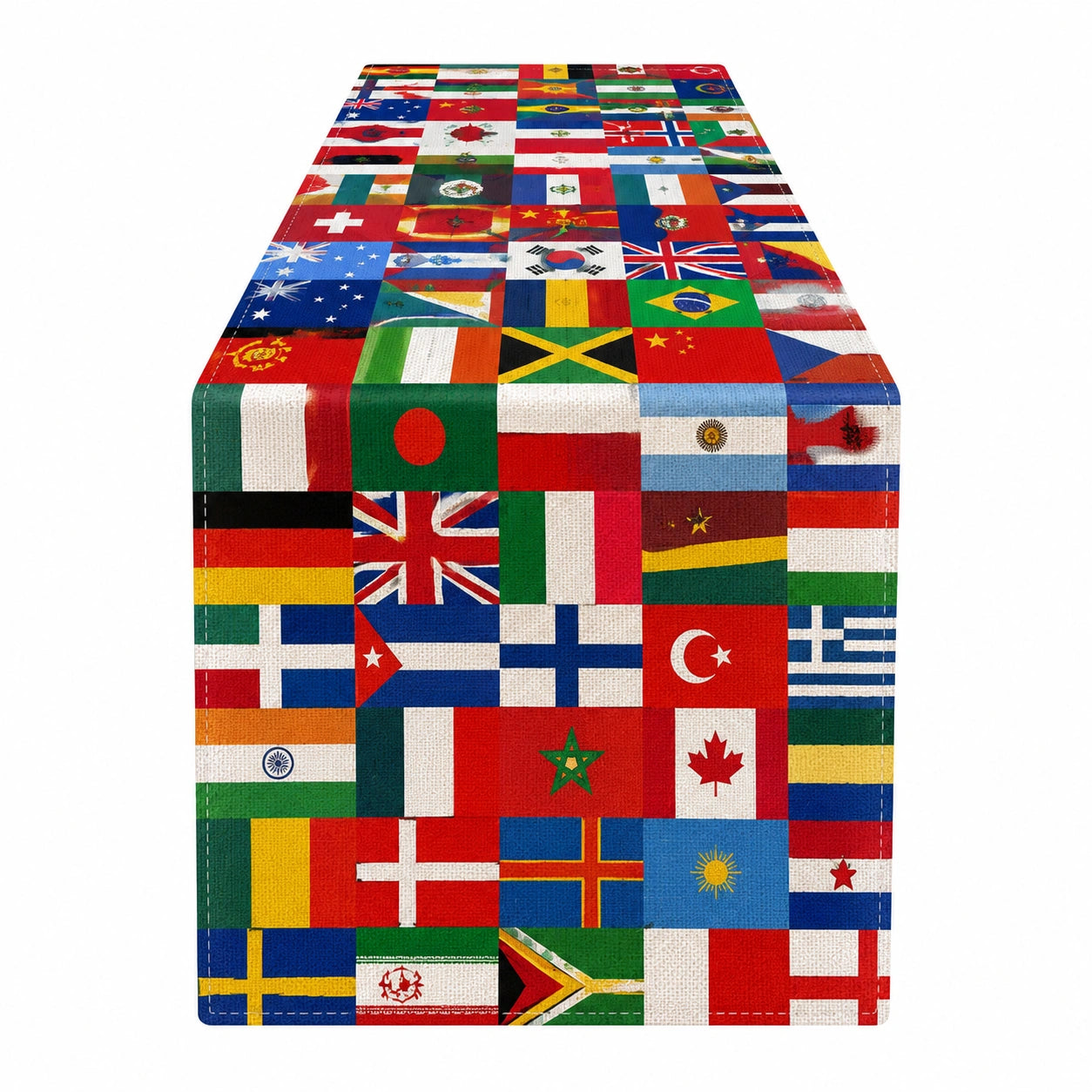 Chemin de Table Motif Drapeaux Multicolores