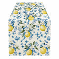 Chemin de Table Citron et Fleurs 140x40 cm