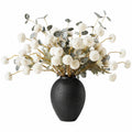 Bouquet de Fleurs Artificielles Élégantes avec Vase Noir