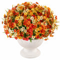 Arrangement floral artificiel multicolore en pot céramique