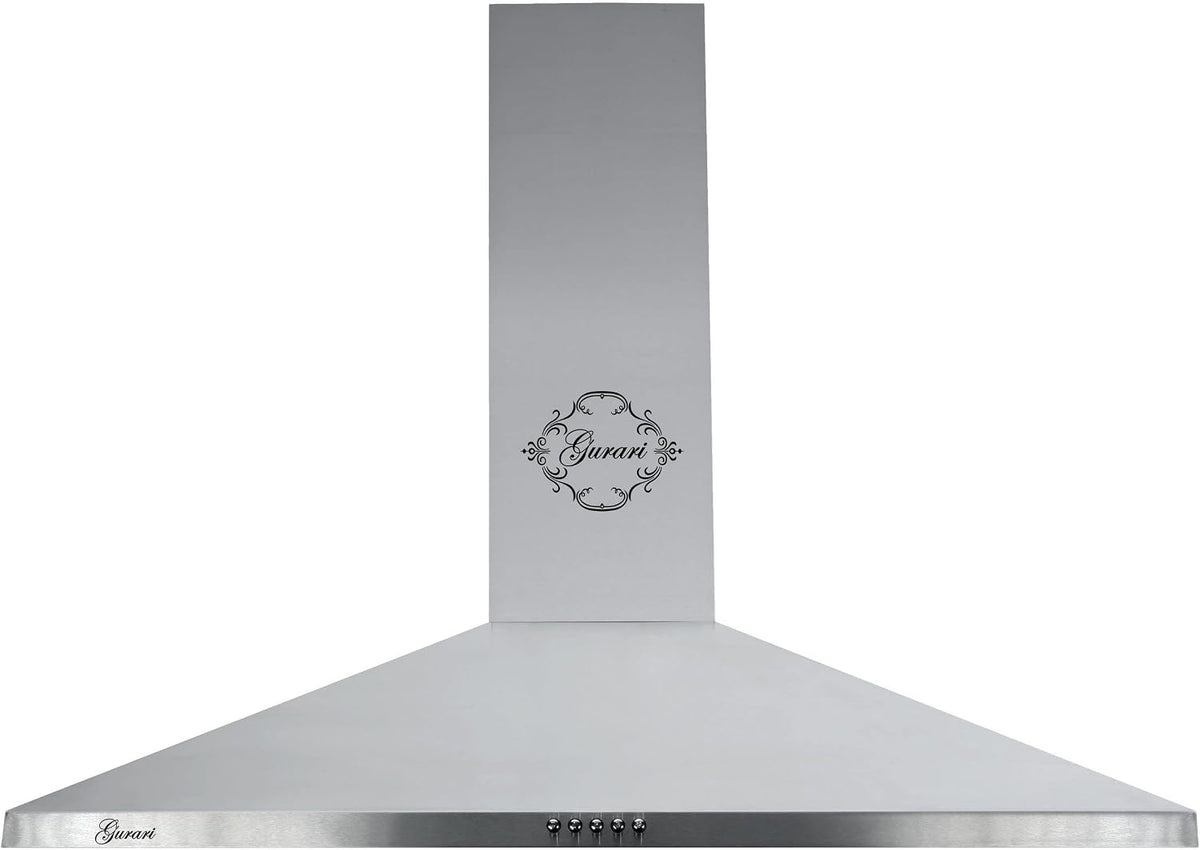 Gurari hotte aspirante, 90 cm, 1000 m, Argenté/Noir, 147 Inox 90