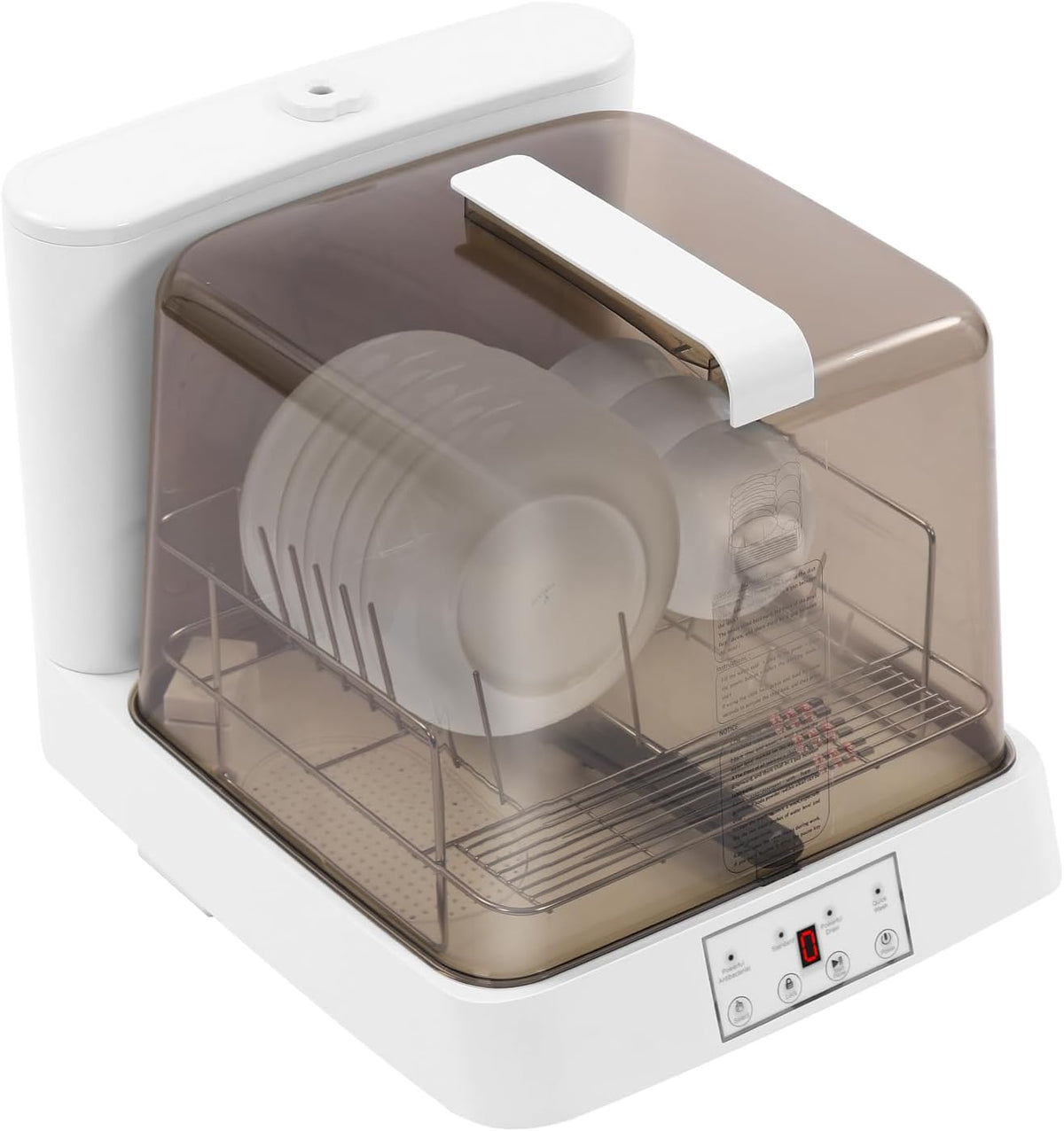 Lave-vaisselles portables ZHDPYHDD, Blanc, Mini lave-vaisselle avec fonctionnement automatique et réservoir d'eau