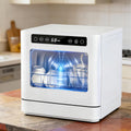 Lave-vaisselles portables QIUNAOZI, 43 cm (L) × 39 cm (l) × 46 cm (H), 8 couverts (8 bols et assiettes), 800 W, 42 dB, Blanc