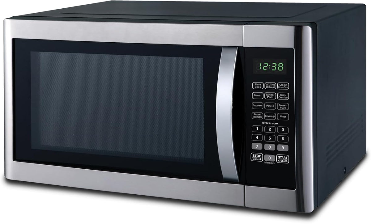 Smad Micro-ondes multifonctions, 42 L, 1100 W, 1400 W, 345 mm, Noir/Argenté, Four Micro-ondes Combiné, Four Micro-ondes avec Grill