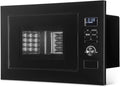 Bomann Multifonction, 25 L, 900 W, Noir, Micro-Ondes Encastrable 3 en 1 Grill MWG 3001 HEB, grill et air chaud