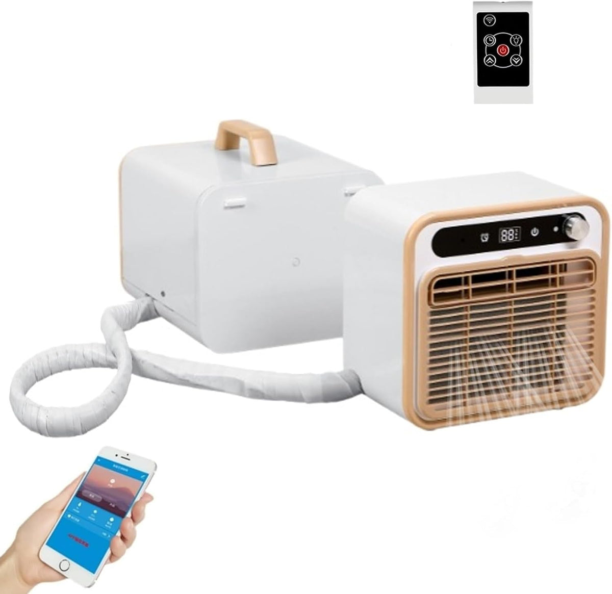 Climatiseurs portables Climatiseur, 170 x 288 x 272 mm., 110 V à 220-240 V., <40 dB., 5000 BTU, 1500 W, blanc