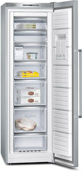 SIEMENS Congélateurs, 237 litres, Argenté, GS36NAI31 Congélateur autonome A++ Effet acier inoxydable