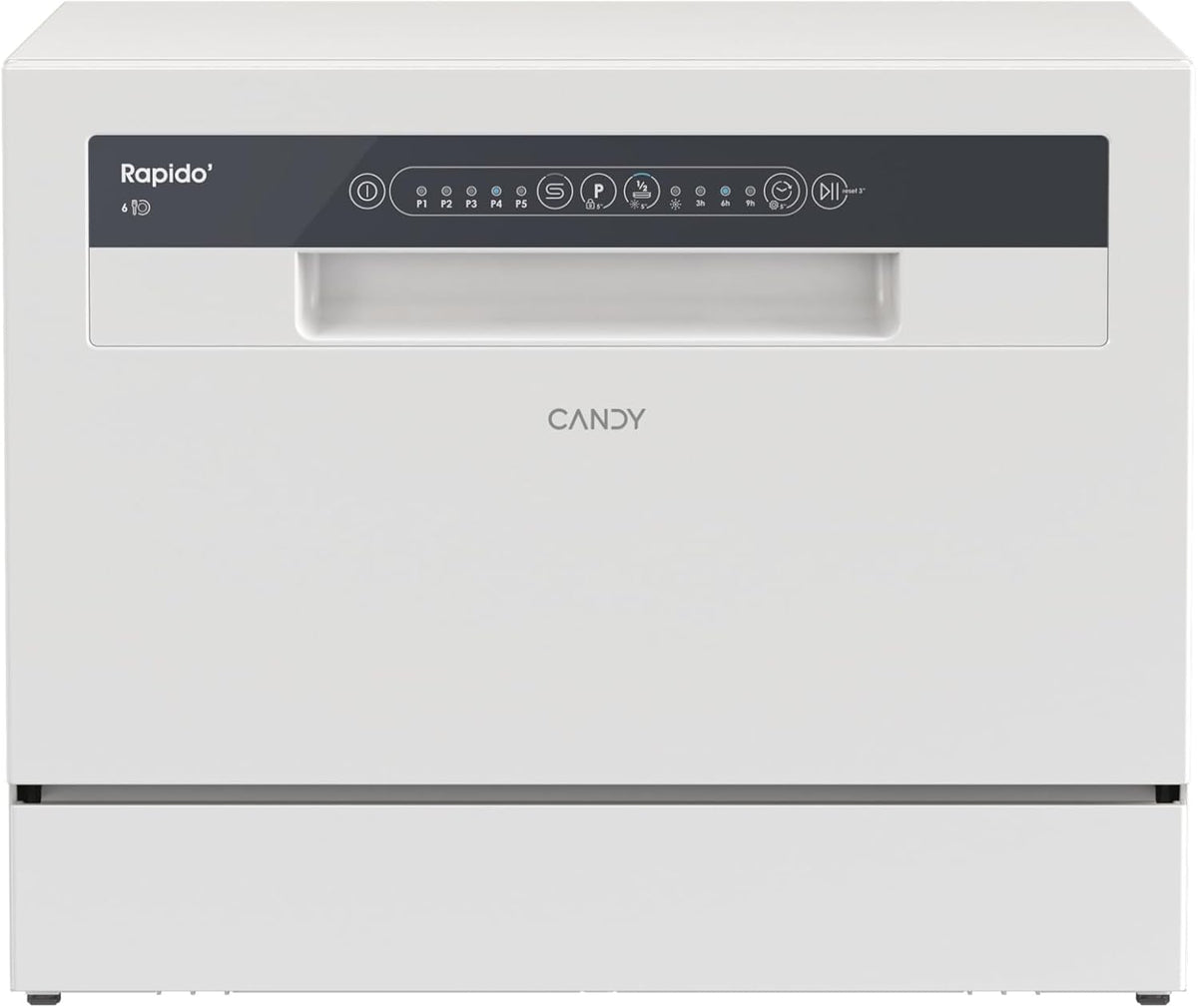 CANDY Lave-vaisselles compacts, Noir, Mini lave vaisselle CP 6E51LW