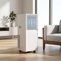HUANQIN climatiseur portable, 12000 BTU, 32 m, 14000 BTU, Blanc, Climatiseur Mobile Rafraîchit ², Déshumidificateur & Ventilateur