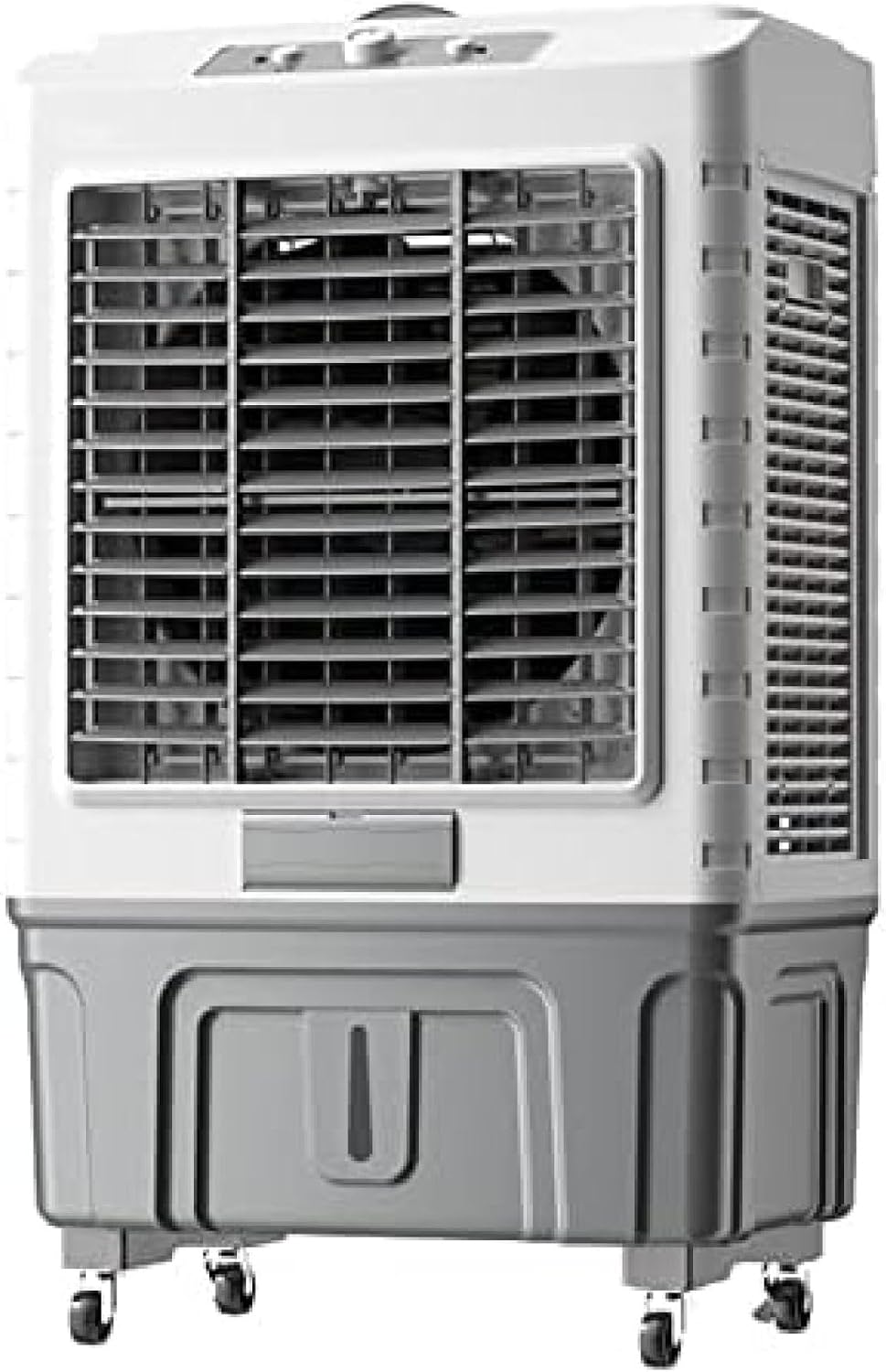 HYAMZO fontaine à eau, 55 L, Blanc, Ventilateur De Refroidisseur d'air Évaporatif Commercial, Humidificateur Industriel