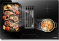 Cooksir table de cuisson, 135 W, 77CM, 6400 W, 220 V, Noir, Plaque Induction 4 Feux avec Hotte Aspirante, à Induction Encastrable