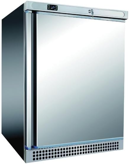 Nosem armoire, 130 L, Argenté, Réfrigérée Positive Inox - 1 porte pleine