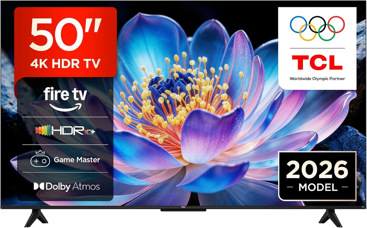 TCL téléviseur, 50 Pouces, Noir, 50V6D 4K HDR, Dolby Atmos, Game Master, Motion Clarity, AirPlay 2, Press & Ask Alexa