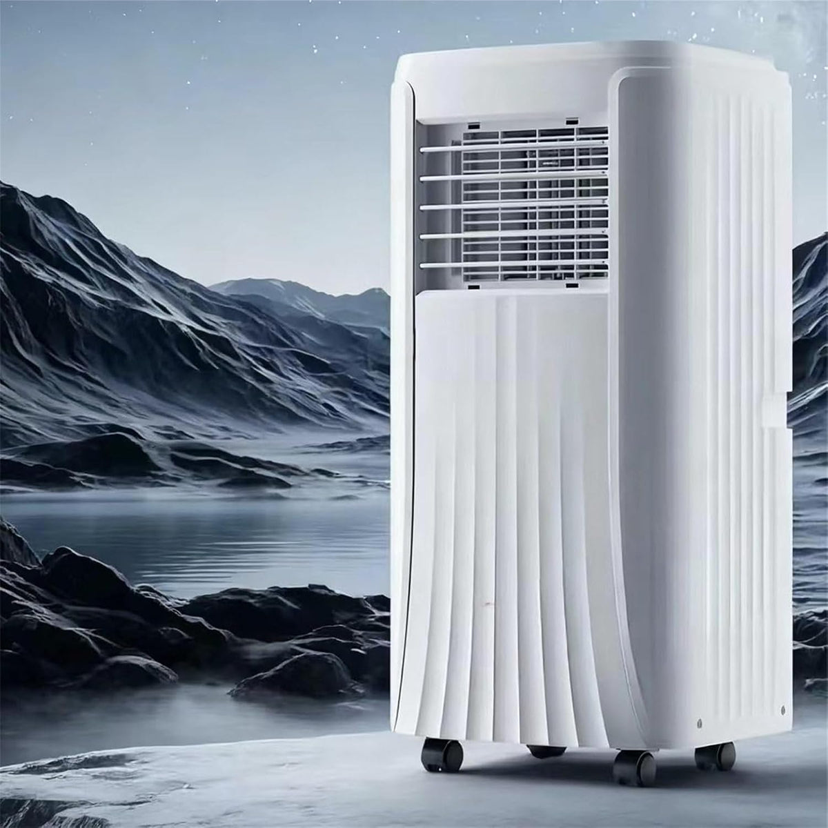 climatiseur portable GYQSSD, 33 x 28 x 68 cm, 52 dB, 000 BTU, 28M, Blanc, 11 Avec Déshumidificateur Et Ventilateur