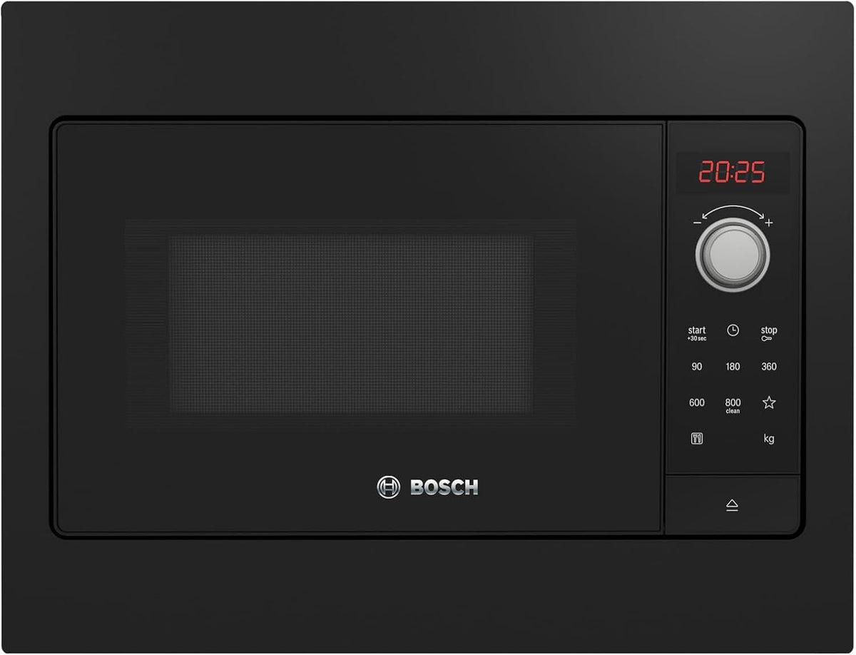Bosch Classique, 20 L, 800 W, Noir, Serie 2 BFL523MB3 micro-onde Intégré (placement) Micro-ondes uniquement