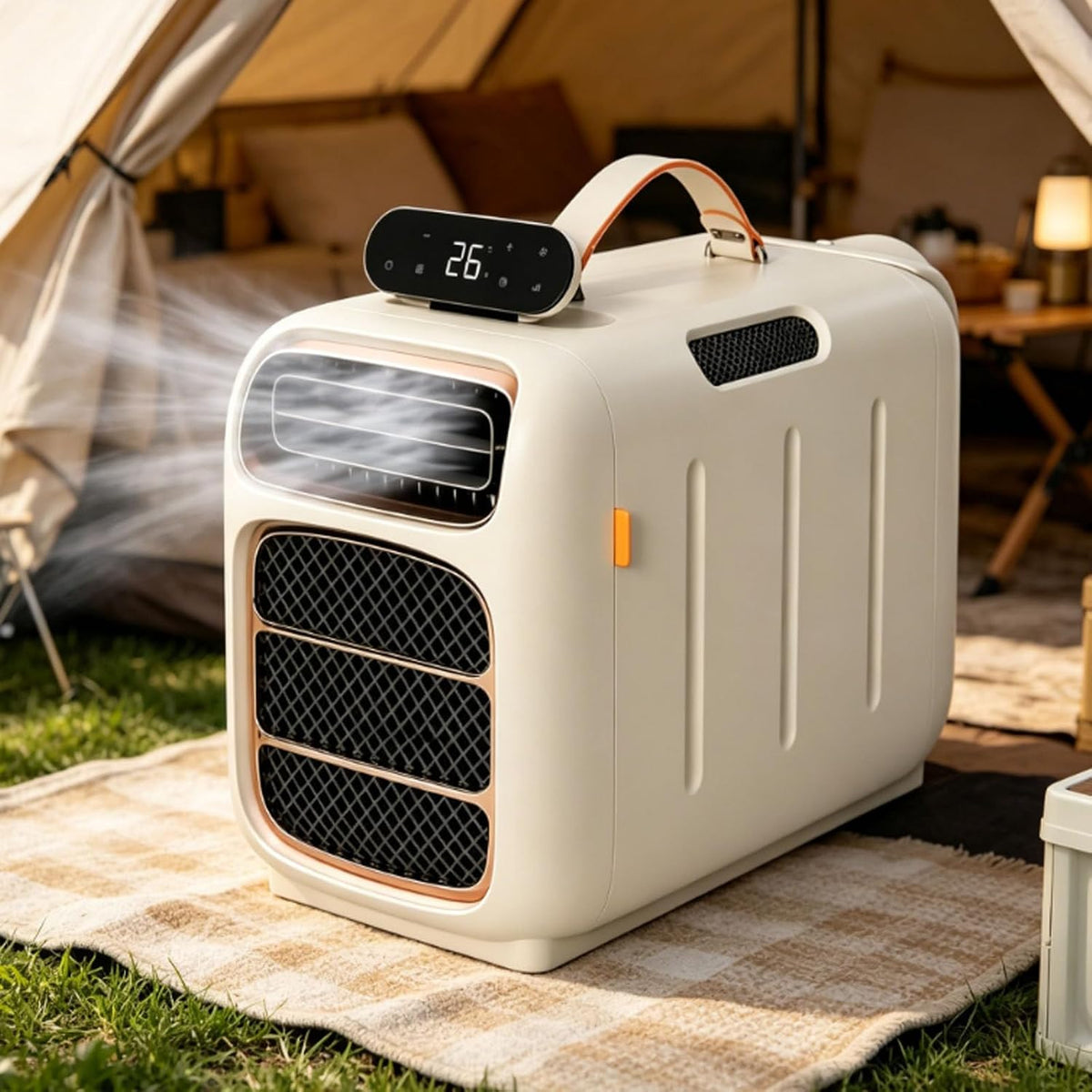 climatiseur portable ErShangMao, 49 x 26,5 x 33,6 cm, environ 45 dB, 450 W, Blanc, Climatiseur Mobile, Climatiseur De Voyage Portable