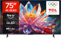 TCL téléviseur, Noir, 75T6C 75' QLED 4K HDR TV, Fire TV ( Intelligent avec Dolby Vision et Atmos, Appuyez et Demandez à Alexa)