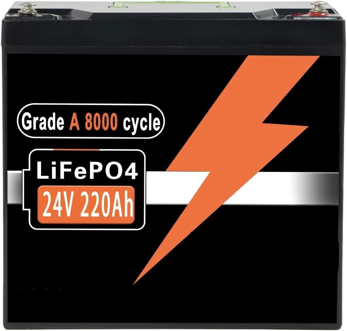 GMAHRPPOK batterie, 32700, 24 V, 220 Ah, Noir/Orange, Cycle profond du paquet 8S2P de de LiFePO4 rechargeable