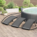 Générique Salon, 110x65 cm, 35.7KG, PEHD, PC, aluminium, Noir, Panneaux de Chauffage Solaire de Piscine courbés 3 pcs
