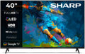 Sharp téléviseur, 2x8, Noir, 40HF3365E - Google TV, sans Cadre, Google Assistant avec Microphone, Chromecast
