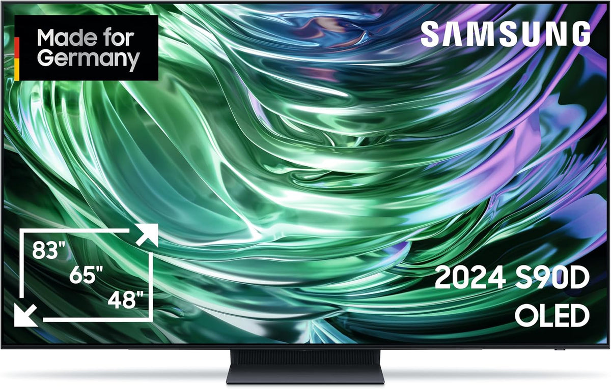 Samsung téléviseur, 138 cm, Noir, OLED 4K S90D, processeur NQ AI Gen2, OLED HDR+, amélioration AI 4K, hub jeu 144 Hz