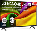 LG téléviseur, Noir, TV Nano NU85 (2026) 50' LED UHD 4K - 50NU850B6LA