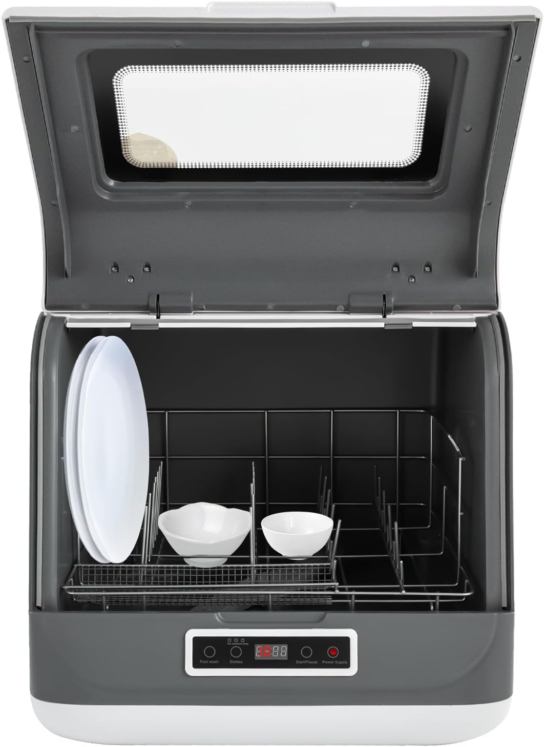 xbdgeyey Lave-vaisselles posables, DWS-T05., 45 x 40 x 44,8 cm., 800 W., 220 V., polypropylène, ABS, acier inoxydable., blanc