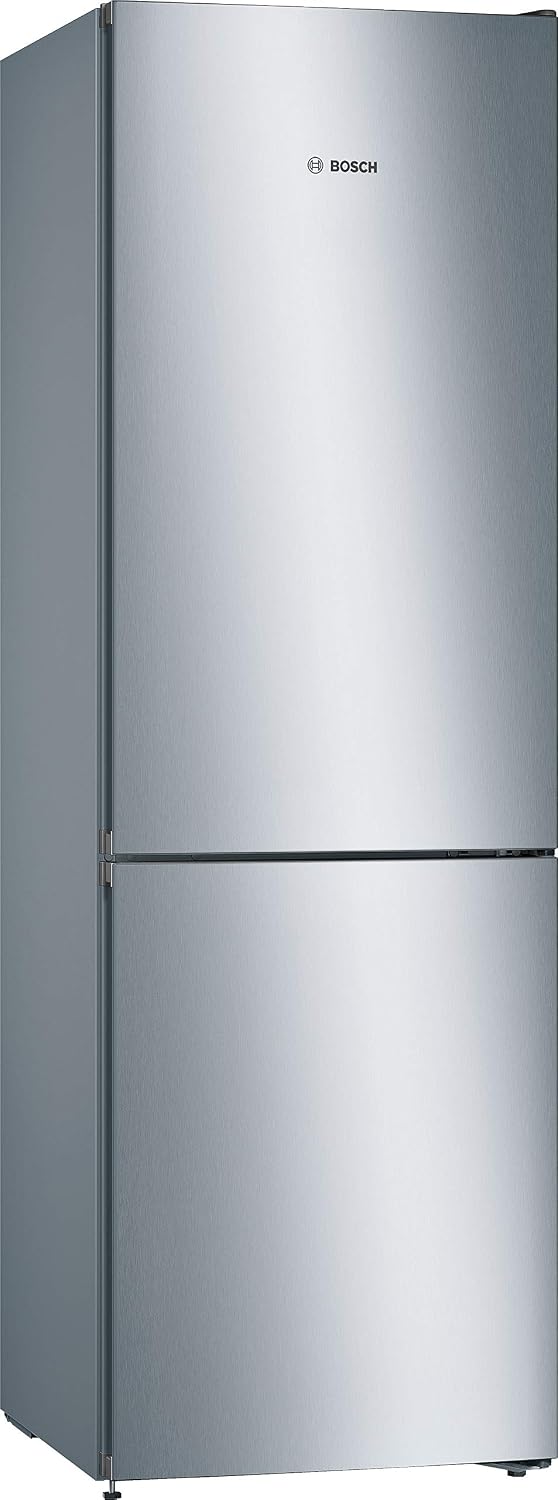 Bosch réfrigérateur, 186 x 60 cm, 326 L, Argenté, KGN36VLED Série 4 - combiné, pose-libre, éclairage LED, VitaFresh