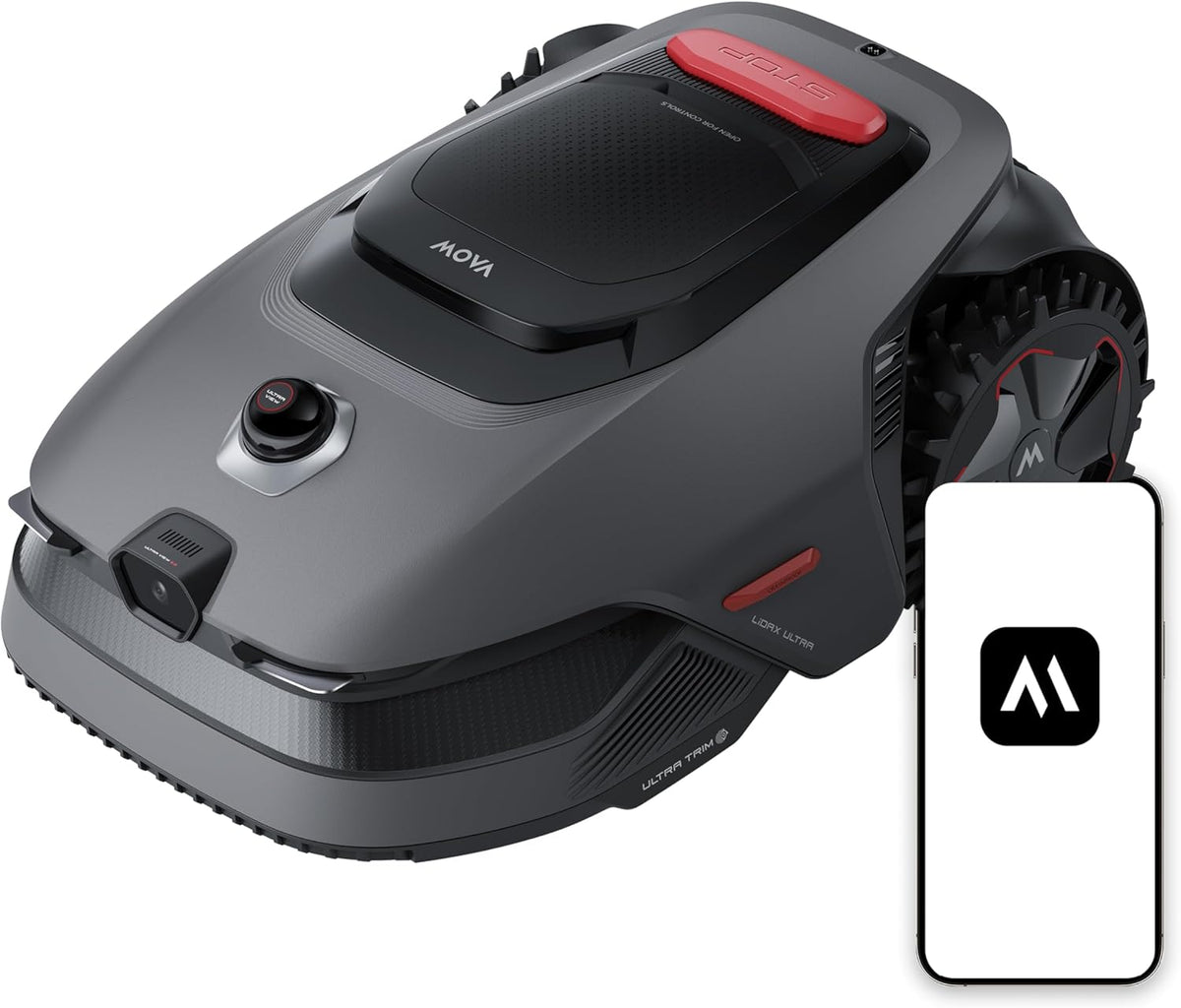 MOVA Tondeuses robot, 800 m, 5 cm, Noir/Gris, LiDAX Ultra 800 Robot Tondeuse sans Fil périphérique, Recommandé ²