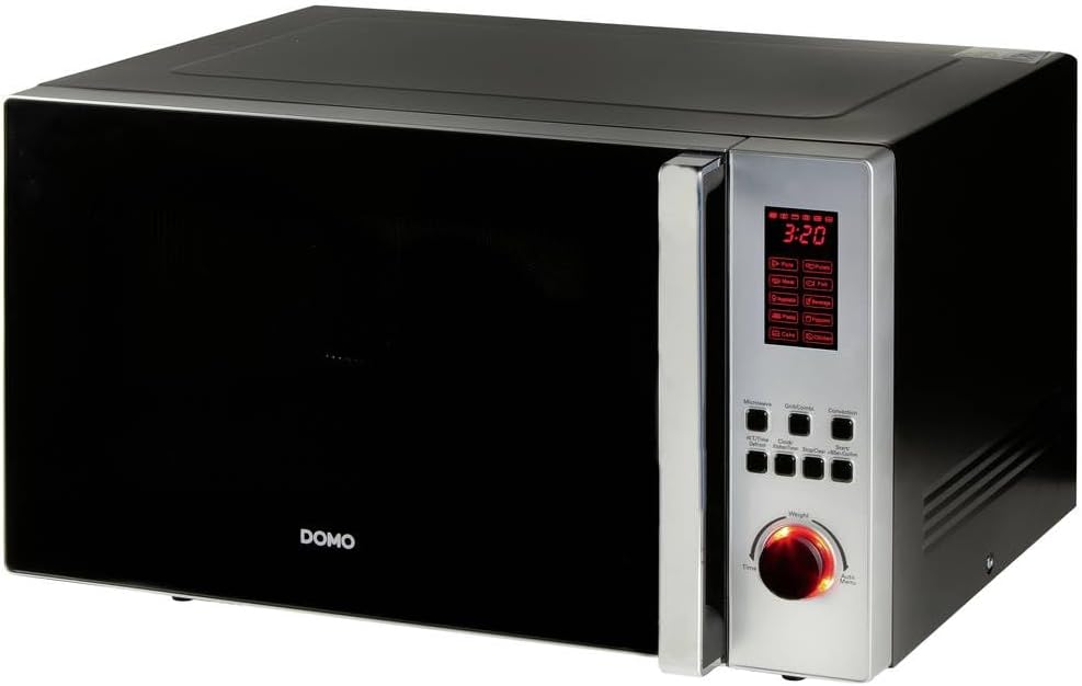 DOMO Combinés convection et micro-ondes, L 55,3 x P 55,0 x H 32,7 cm, 42 l, Noir/Argenté, DO24201C Four à micro-ondes combiné