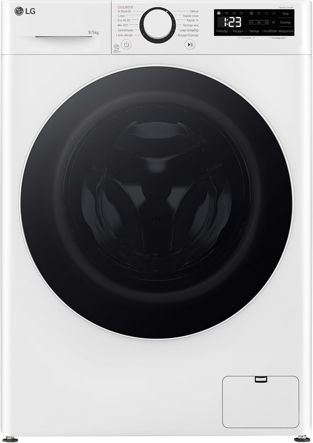 LG lave-linge, Noir, LAVANTE SECHANTE FRONT F952SR50WRS
