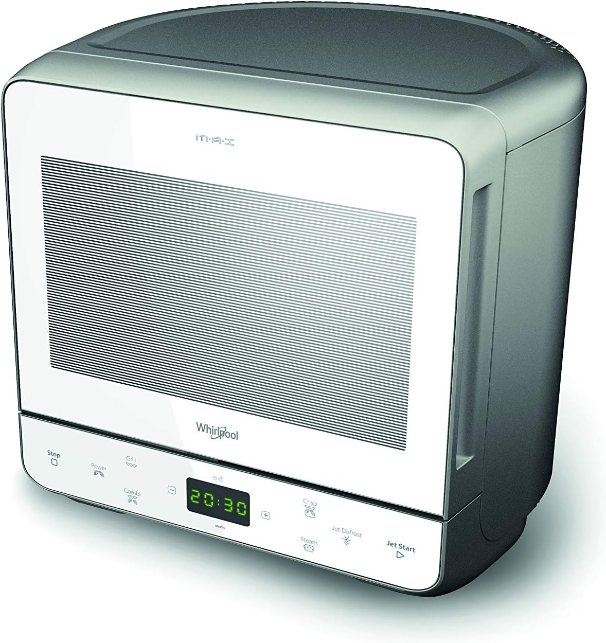 Whirlpool Gril, 44,3 x 44,1 x 42,9 cm (H x L x P)., 13 litres, Argenté/Blanc, Max 39 WSL - Four à micro-ondes et l