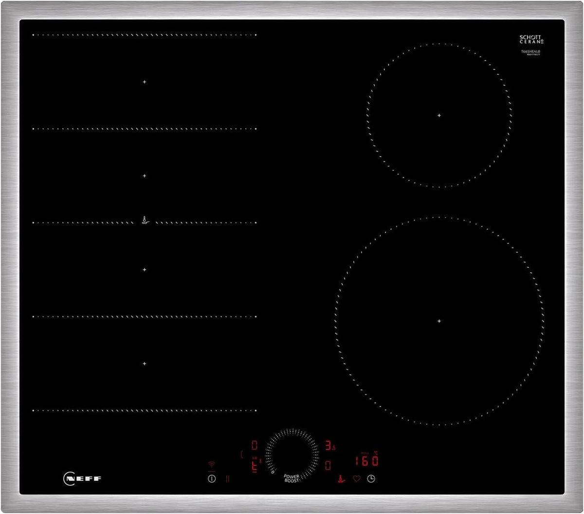 Neff table de cuisson, 60 cm, Noir, T66SHE4L0 N 70 Plaque de cuisson à induction, autonome vitrocéramique de de large