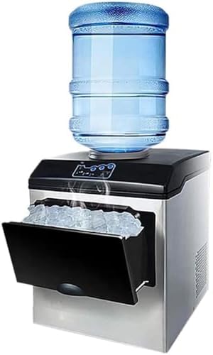 Machine machine à glaçons, Noir, à glaçons compacte, comptoir 2 en 1 avec distributeur d'eau intégré, production rapide de glace pour cuisine