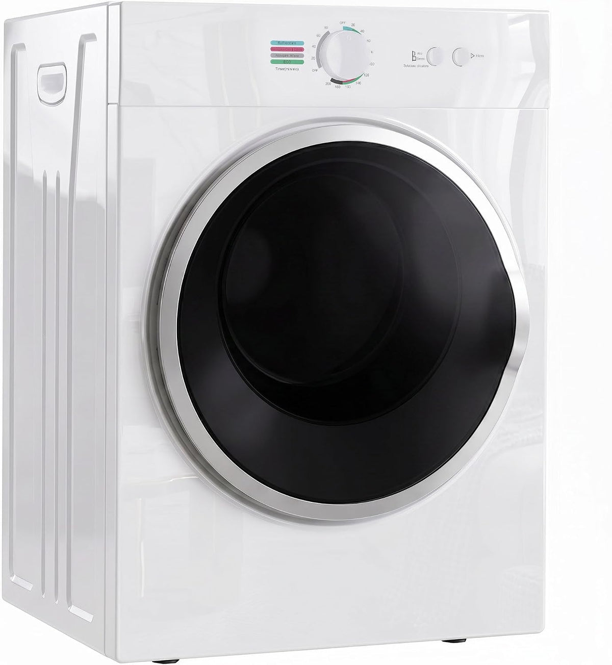 HOMCOM lave-linge, 3 kg, 1020 W, Argenté, Mini sèche-linge port. max 65°C 4 programmes min, Sèche-linge compact