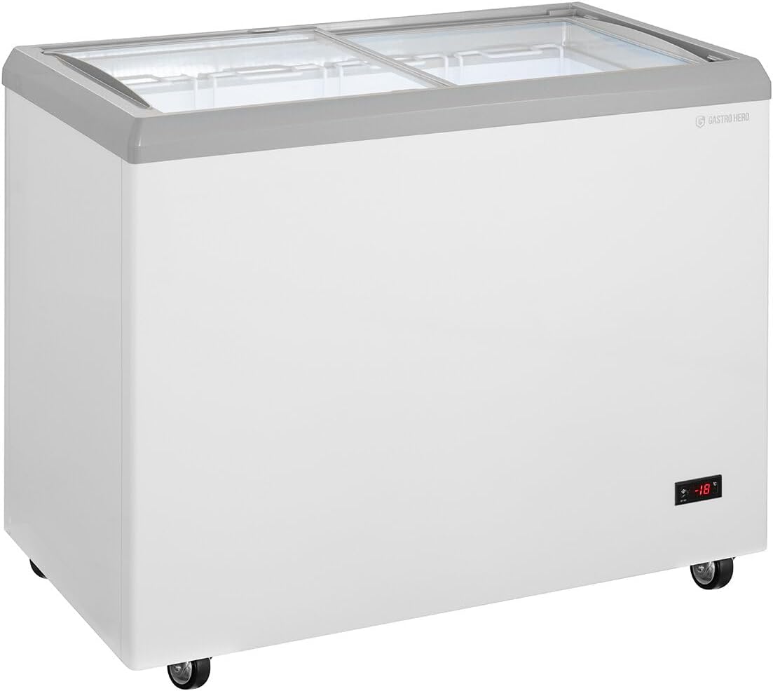 GastroHero Congélateurs coffre, 217 litres, Blanc, roulettes, congélateur, commercial, coffre à glace, vente - 18 °C Gastronomie